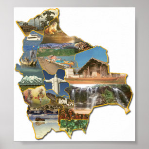 Poster recuerdo da Bolívia