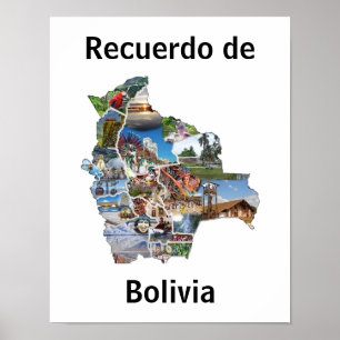Poster recuerdo da Bolívia