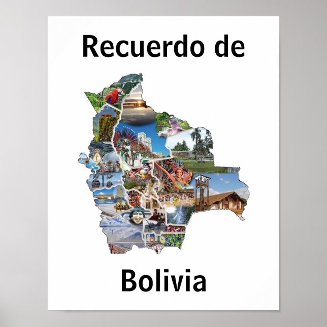 Poster recuerdo da Bolívia (Frente)