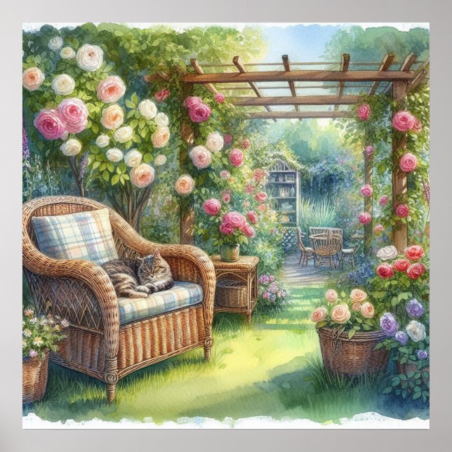 Poster Recuo de Jardim Paisagem 3 (Frente)