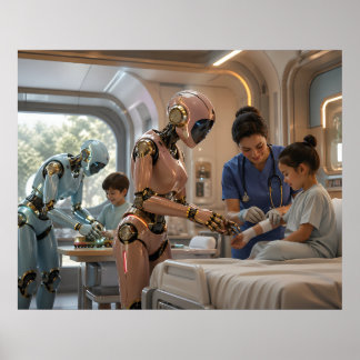 Poster Recuperação Pediátrica com Robô de IA