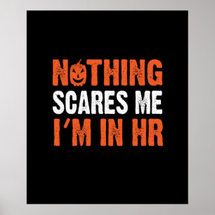 Poster Recursos Humanos Halloween HR Fingente Engraçado