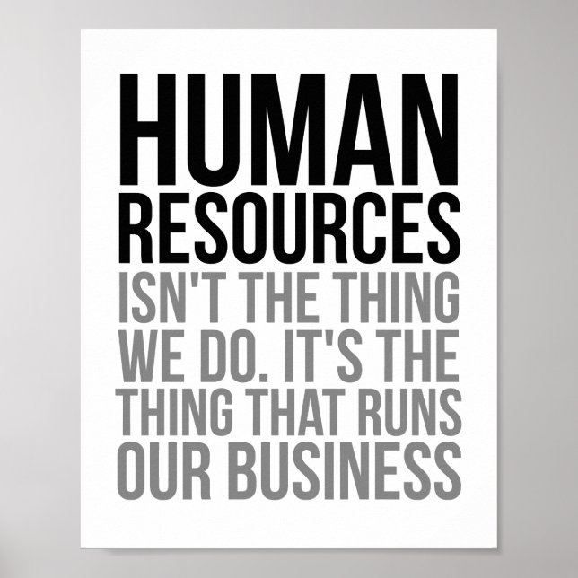 Poster Recursos Humanos não é a coisa que fazemos (Frente)