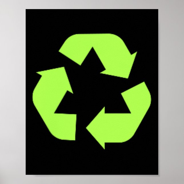 Poster Recycl de sustentabilidade ambiental do reciclar (Frente)