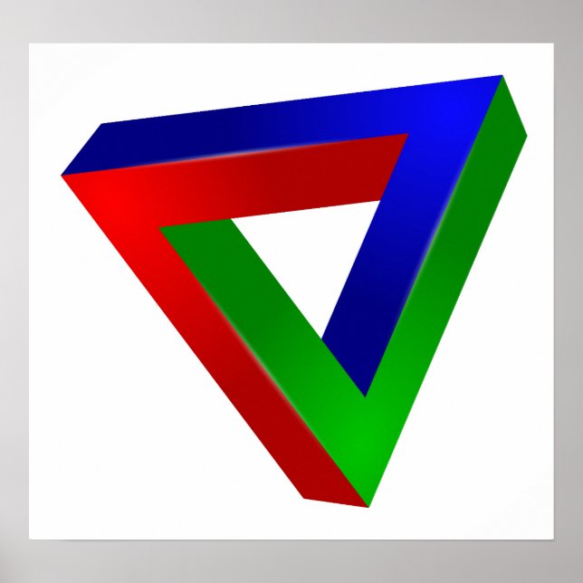 Pôster Red-41230 ILUSÕES ÓTICAS FORMAS TRIÂNGICAS TWISTE (Frente)