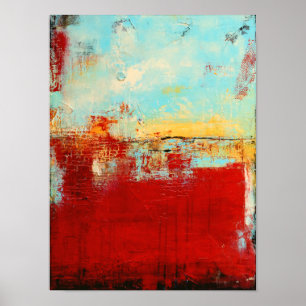 Poster Red Alaskan Abstrato
