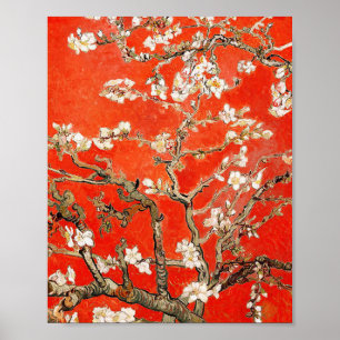 Poster Red Almond Blossoms Vincent Van Gogh