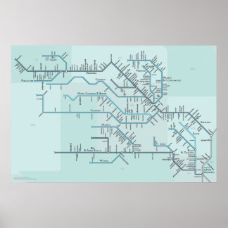 Pôster Red and Arkansas Rivers 30" x 20"