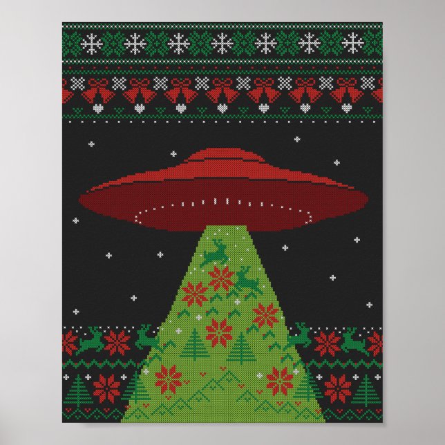 Poster Red and Green OFO Trator Beam Ugly Christmas (Frente)