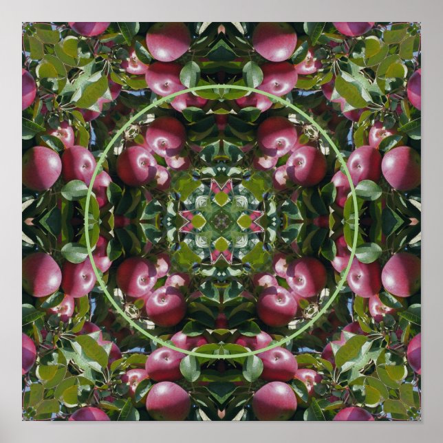 Poster Red Apple Nature Art Frame Crie sua própria foto (Frente)