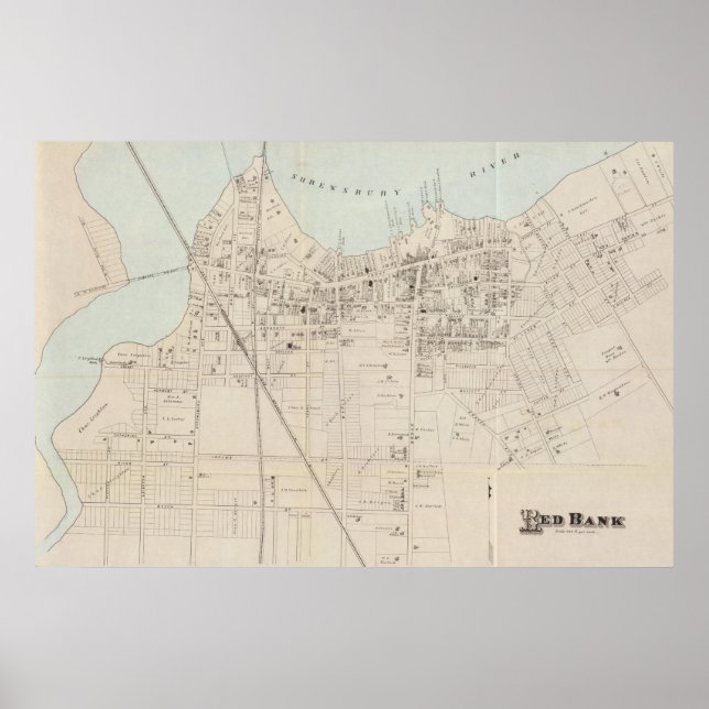 Pôster Red Bank, Ner Jersey (Frente)