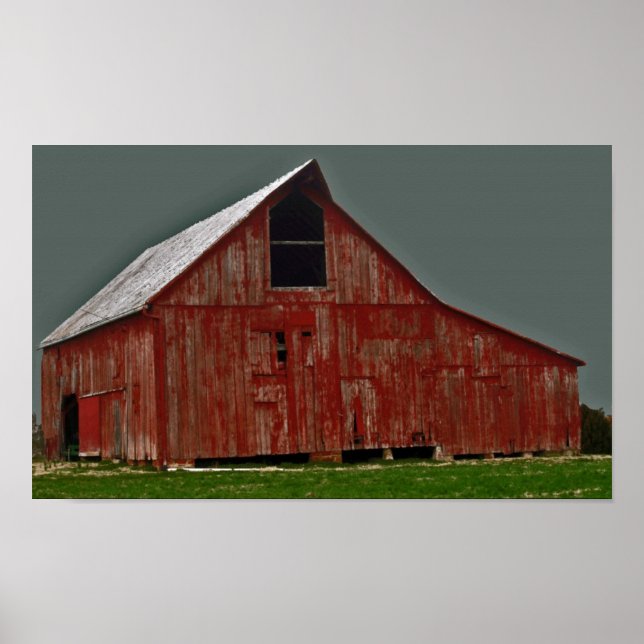 Poster Red Barn Antigo (Frente)