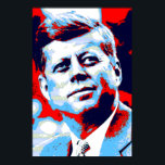 Poster Red Blue Pop Art JFK John F. Kennedy<br><div class="desc">Red,  Blue & White Ex-Presidente Americano John F. Kennedy Pop Art Imagem Digital - Impressões de História e Política Americanos</div>