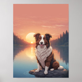 Poster Red Border Collie