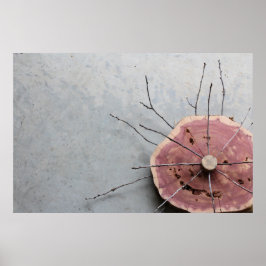 Pôster Red Cedar Natural Eco-Art Escultura Oblíqua