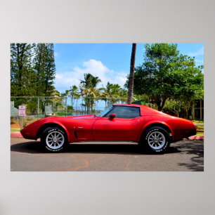 Poster Red Chevy Corvette