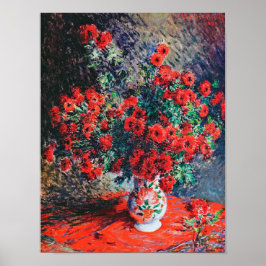 Poster Red Chrysanthemum, Monet