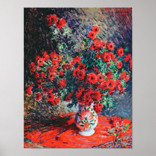 Poster Red Chrysanthemum, Monet
