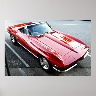 Poster Red Corvette