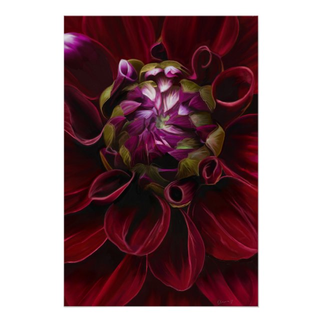 Pôster Red Dahlia Poster (Frente)