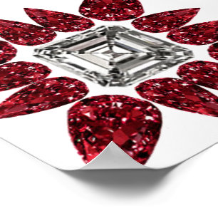 Poster Red Diamond Art
