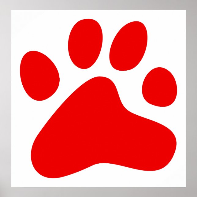 Pôster Red Dog Paw (Frente)