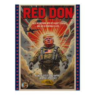 Pôster Red Don - Poster de Arte Política Satírica