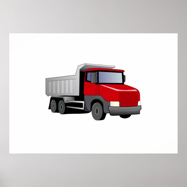 Pôster Red Dump Truck (Frente)