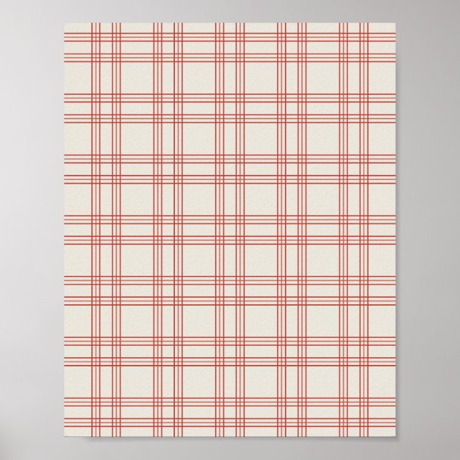 Poster Red E Cream Gingham (Frente)