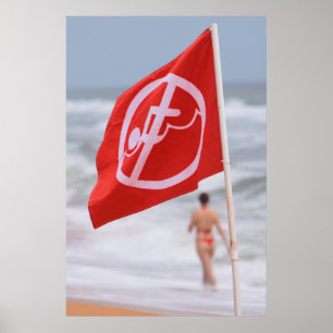 Poster Red Flag na Praia - Flórida