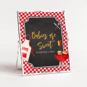 Poster Red Gingham CHURRASCO Babies são doces