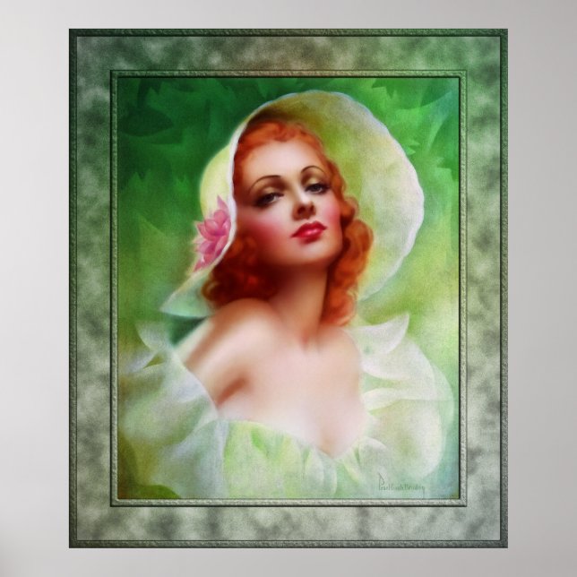 Poster Red Headed Woman by Pearl Frush Brudon (Frente)