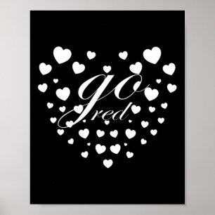 Poster Red Heart Health Month Tee American Heart Health 1