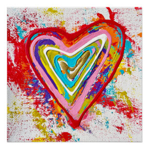 Pôster Red Heart Perfect Poster