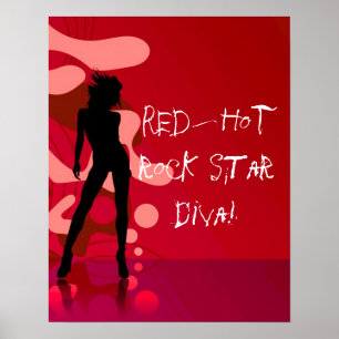Pôster Red Hot Rock Star Diva