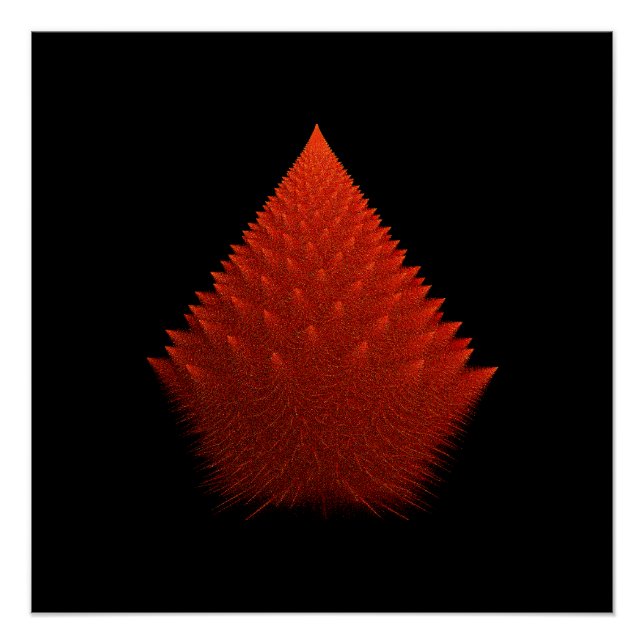 Pôster Red Incendia Script Fractal (Frente)
