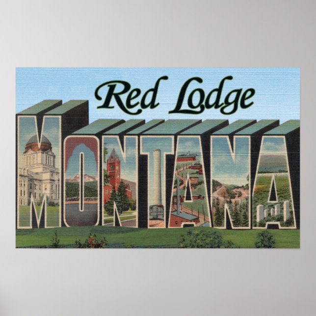 Pôster Red Lodge, Montana (Frente)