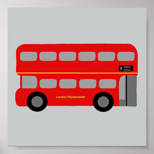 Poster Red London Bus (Frente)