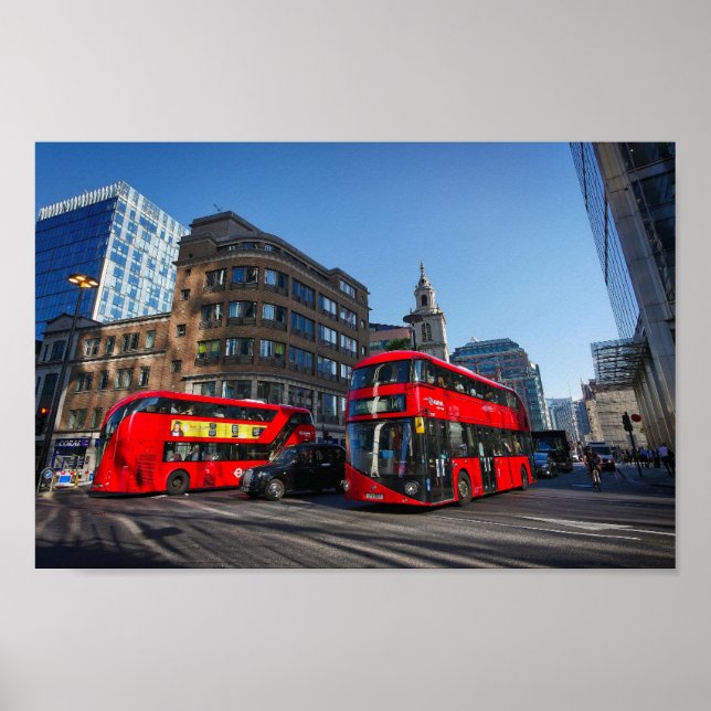 Poster Red London Bus (Frente)