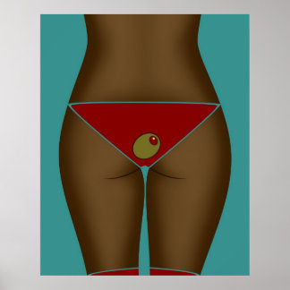 Pôster Red Martini Bikini