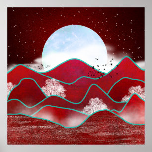 Poster Red Moonrise