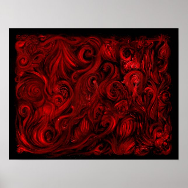 Pôster Red No. 5 Oil on Linen, por Toby Mikle 2015 (Frente)