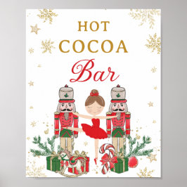 Poster Red Nutcracker Winter Onederland Hot Cocoa Bar