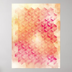 Poster Red & Orange Geometric