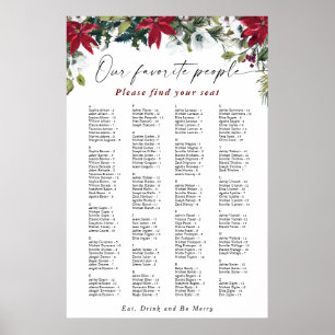 Poster Red Poinsettia Alfabeto SENDO GRÁFICO DE Natal