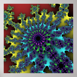 Pôster Red Rainbow Burst