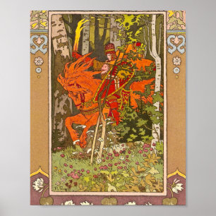 Poster Red Rider Fairy Tale Vasilisa - Ivan Bilibin