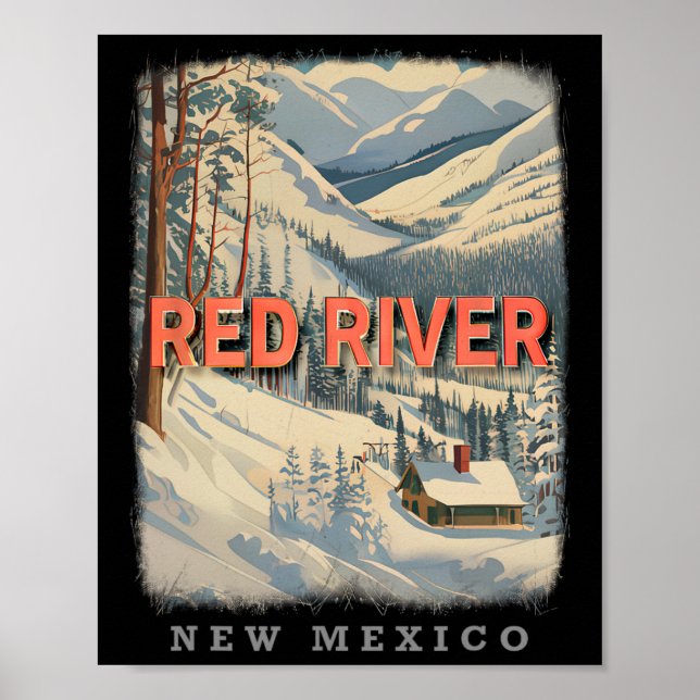 Poster Red River New Mexico Nm Skiing Extravaganza Sd778 (Frente)