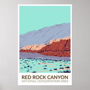 Poster Red Rock Canyon Área Nacional de Conservação Vi
