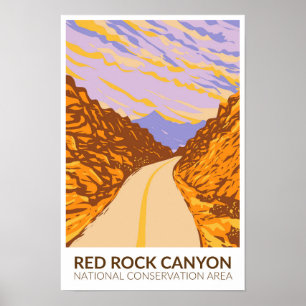 Poster Red Rock Canyon - estrada nacional de conservação